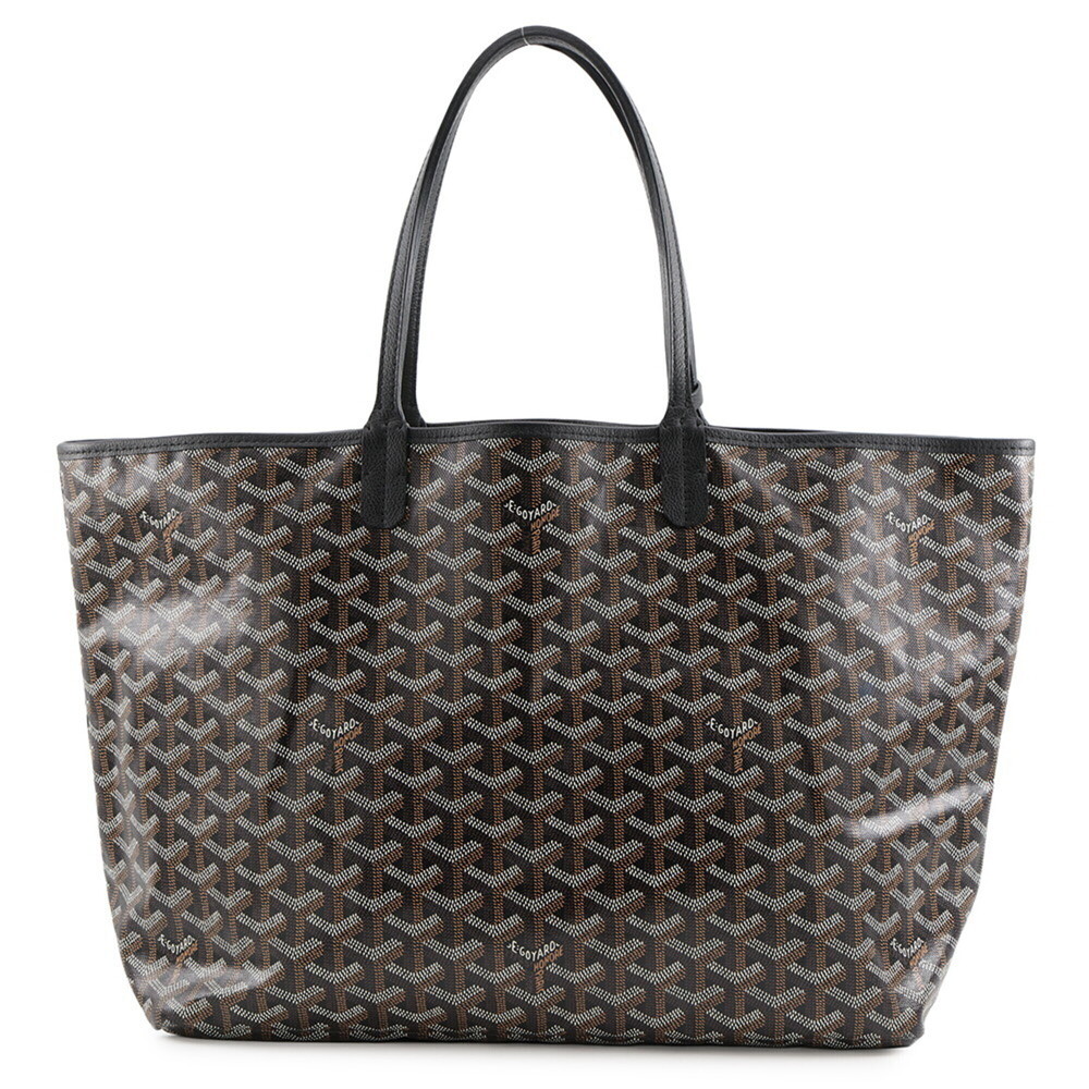 Goyard Saint Louis PM Tote Bag, Herringbone Leather, STLOUIPMLTY01CL01P, Blac...
